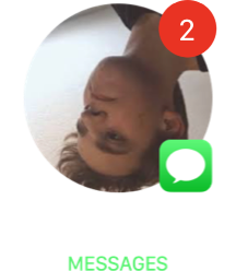 ShortLook's UI, showing a received message